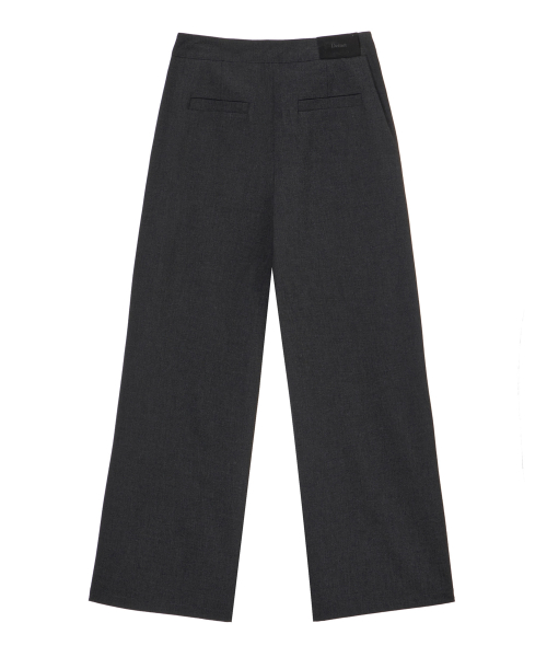 WRAP-FRONT TROUSERS IN CHARCOAL
