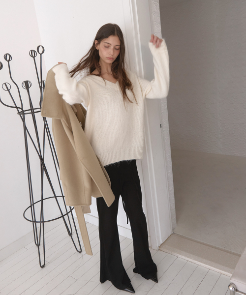 BOCA WOOL V KNIT (IVORY)