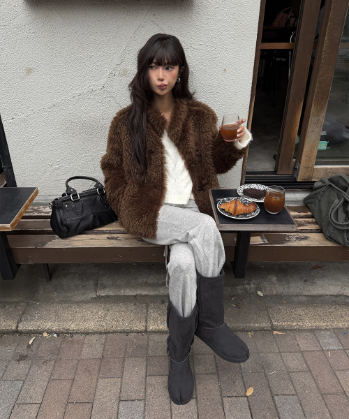 TABI SHEARLING BOOTS (CHARCOAL)