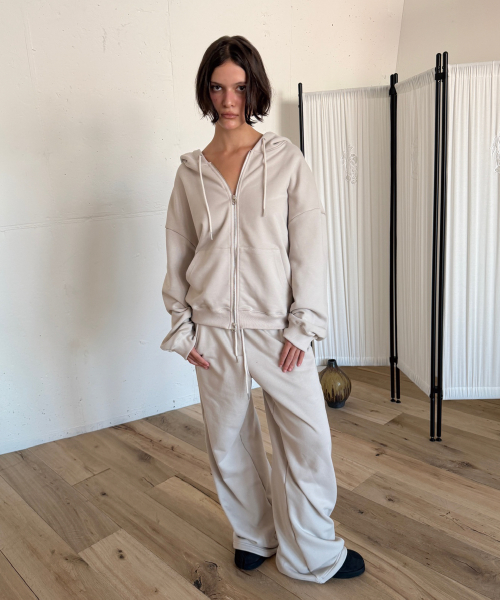EASY HOOD ZIP-UP (VINTAGE BEIGE)