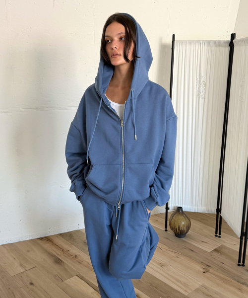 EASY HOOD ZIP-UP (VINTAGE BLUE)