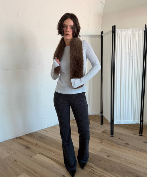 FUR MUFFLER (BROWN)