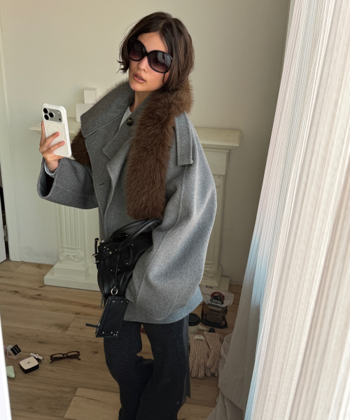FUR MUFFLER (BROWN)