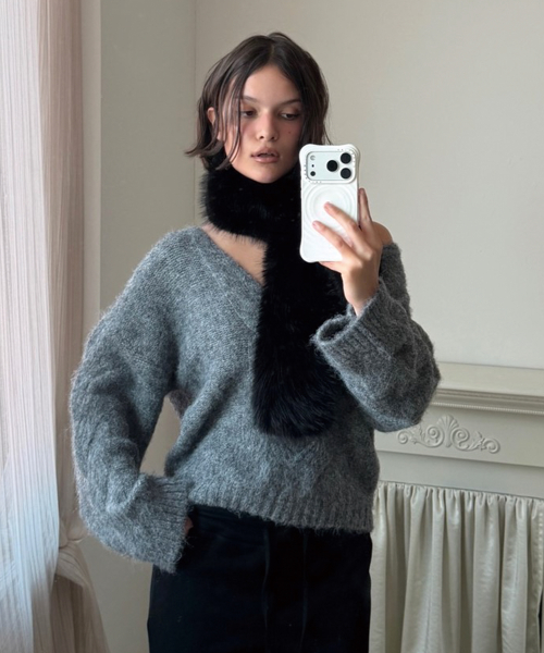 FUR MUFFLER (BLACK)