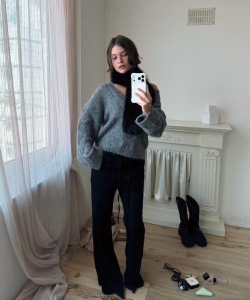 FUR MUFFLER (BLACK)