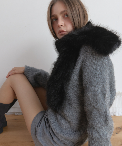 FUR MUFFLER (BLACK)