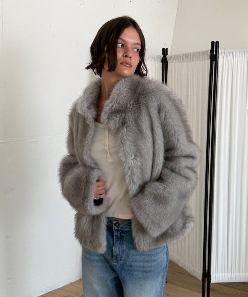MIST TONE FUR JACKET (GREY)