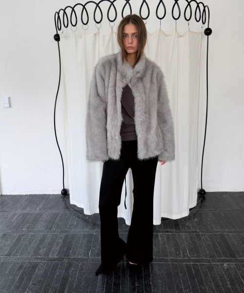 MIST TONE FUR JACKET (GREY)