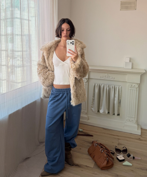 MIDI FUR JACKET (BEIGE)
