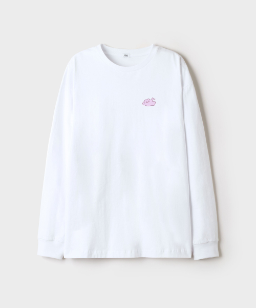 [POKEMON] Even If Clumsy, It Transforms Ditto Long Sleeve Tee (White)_SPLAG4TU03