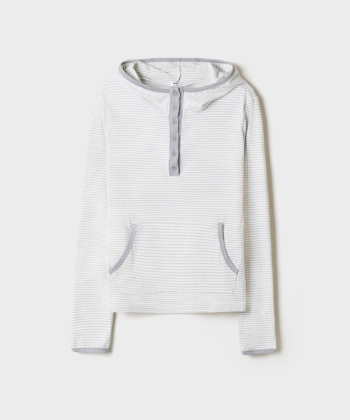 Striped Fleece Hooded Long-Sleeve Tee_SPLSG4TG01
