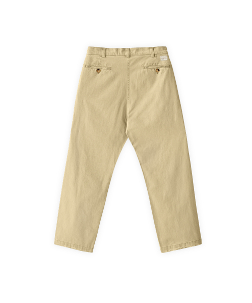 001 Classic washed chino pants in beige