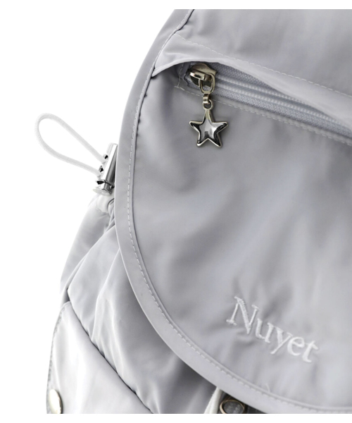 Grey round pocket backpack