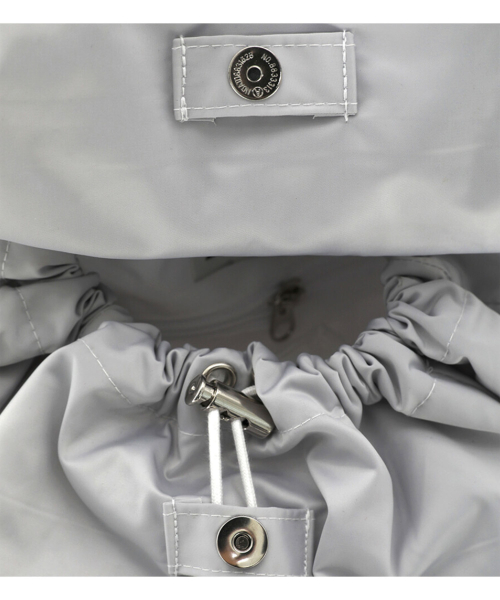 Grey round pocket backpack