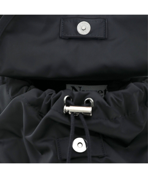 Black round pocket backpack