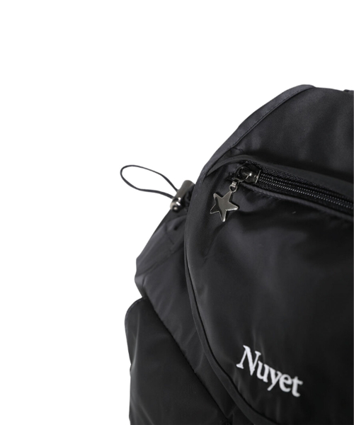 Black round pocket backpack