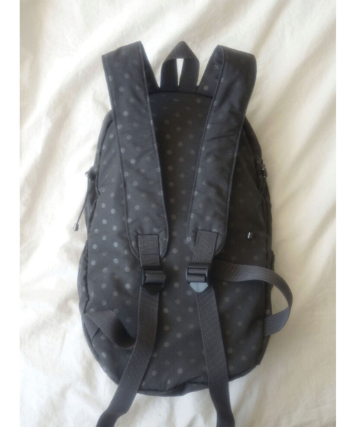Polka dot round backpack _ Grey