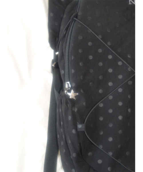 Polka dot round backpack _ Black