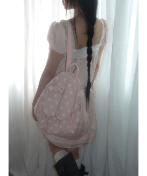 Pudgy bunny backpack _ Baby pink