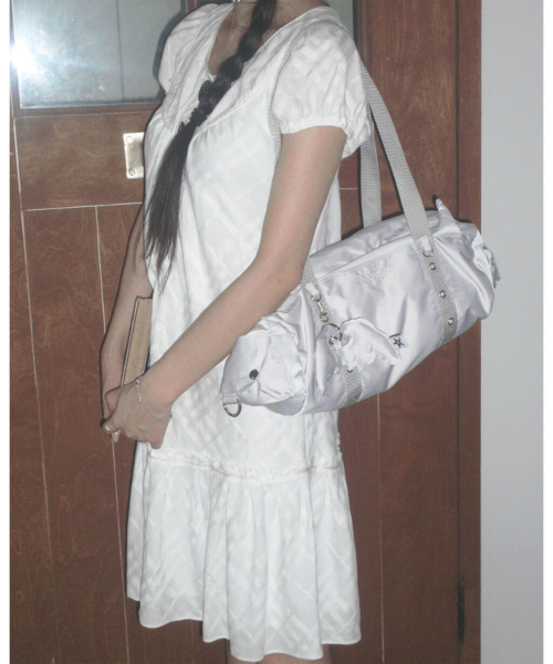 Devil round boston bag _ Grey