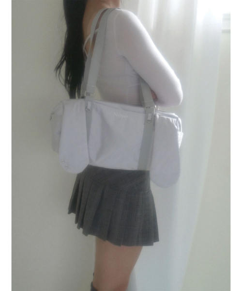 Piercing bunny boston bag _ Grey