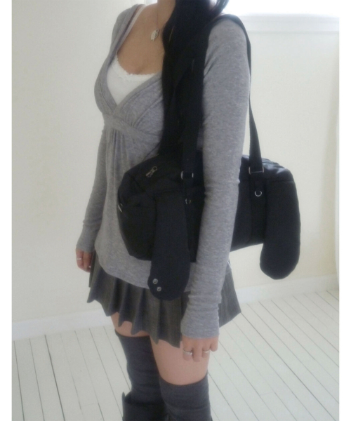Piercing bunny boston bag _ Black