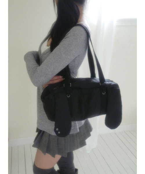 Piercing bunny boston bag _ Black