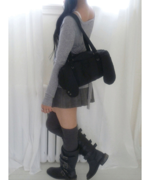 Piercing bunny boston bag _ Black