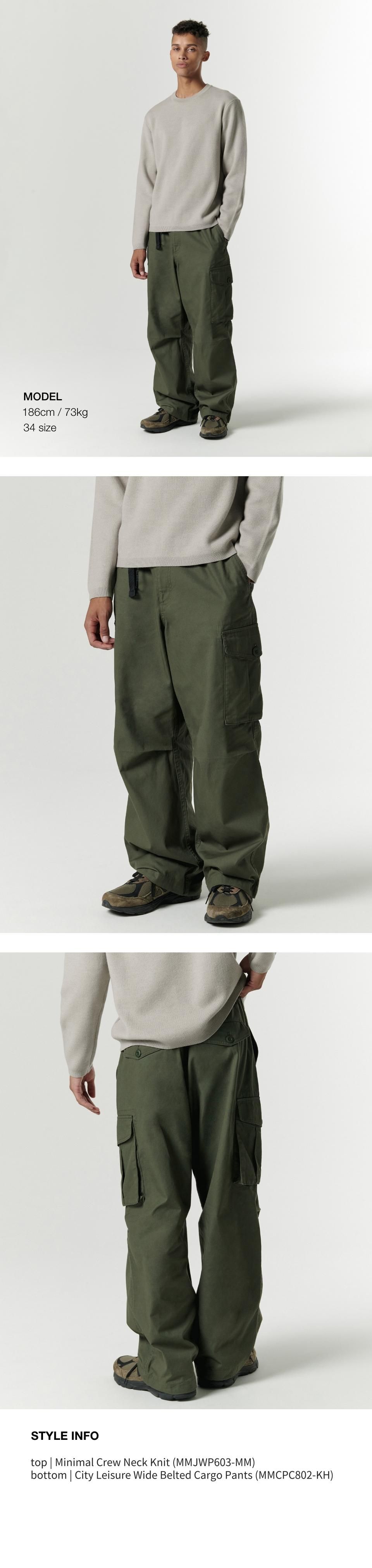 MUSINSA | MUSINSA STANDARD [City Leisure] Wide Belted Cargo Pants