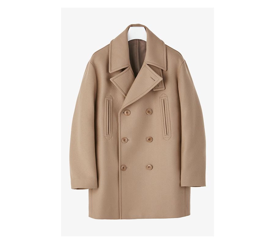 MUSINSA | COOR MTR OVERSIZED PEA COAT (BEIGE)