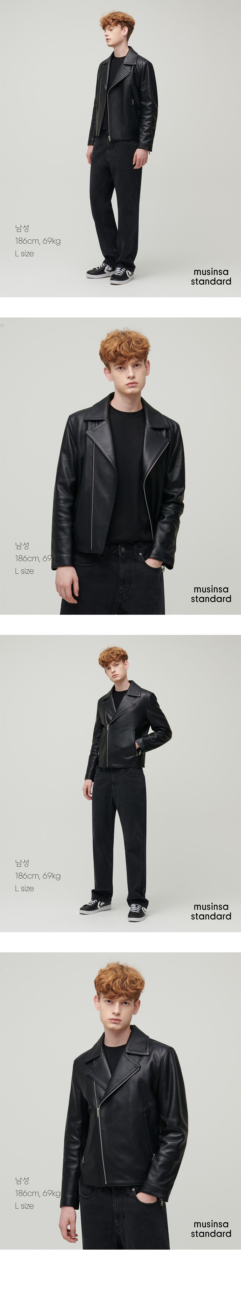 ジャケット・アウター MUSINSA STANDARD LAMBSKIN MOTORCYCLE MUSINSA公式 | MUSINSA STANDARD LAMBSKIN SINGLE MOTORCYCLE JACKET_BLACK