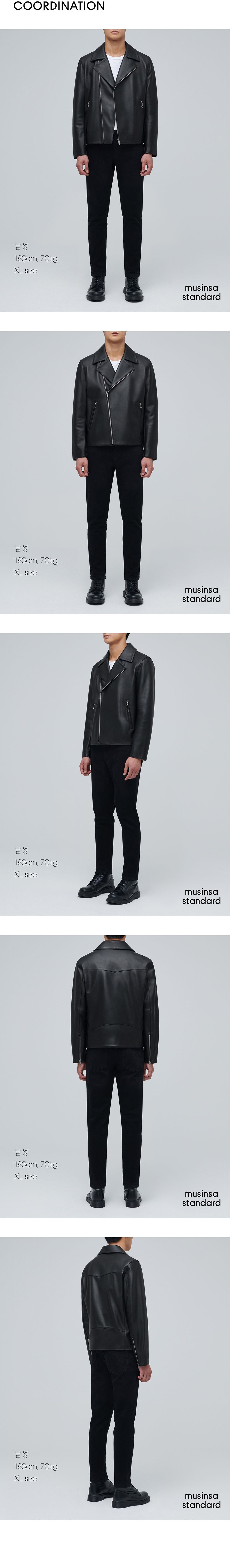 MUSINSA | MUSINSA STANDARD LAMBSKIN MINIMAL MOTORCYCLE JACKET [BLACK]