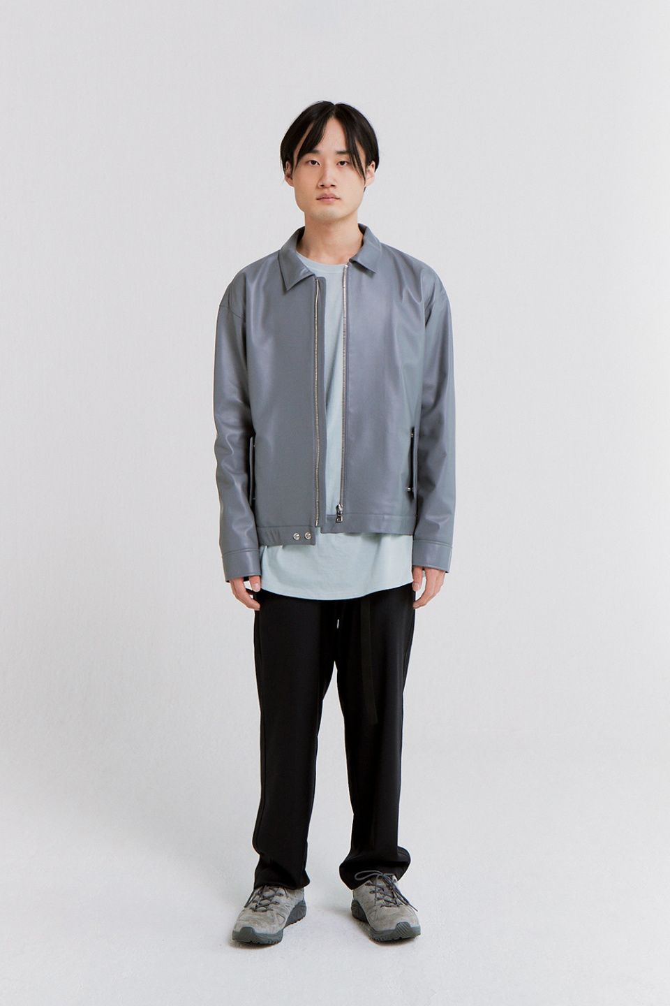 PLASTICPRODUCTジャケット MUSINSA | PLASTICPRODUCT Single Leather Jacket (Gray)