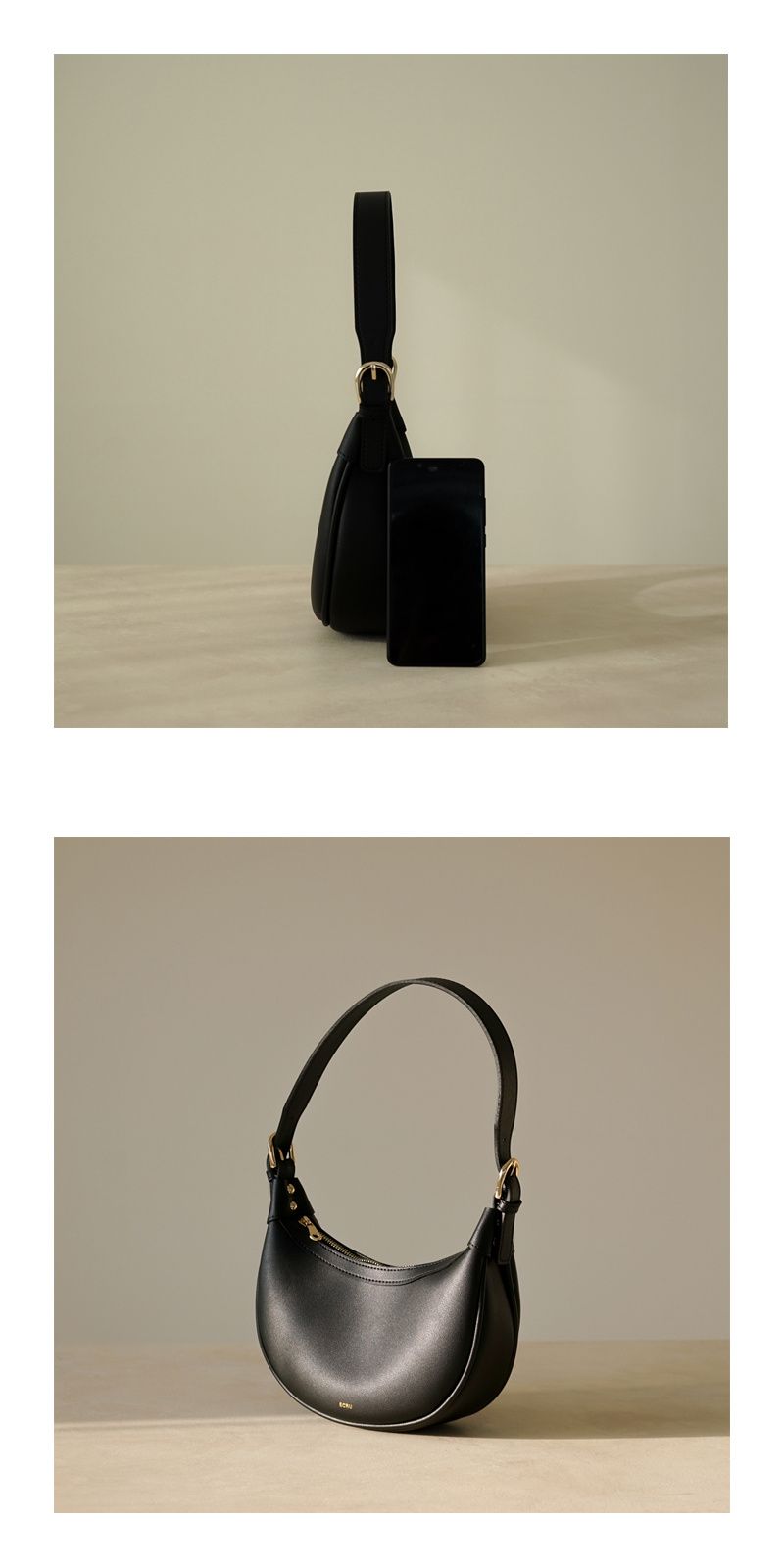 MUSINSA公式 | ECRIT Half Moon Bag - Black