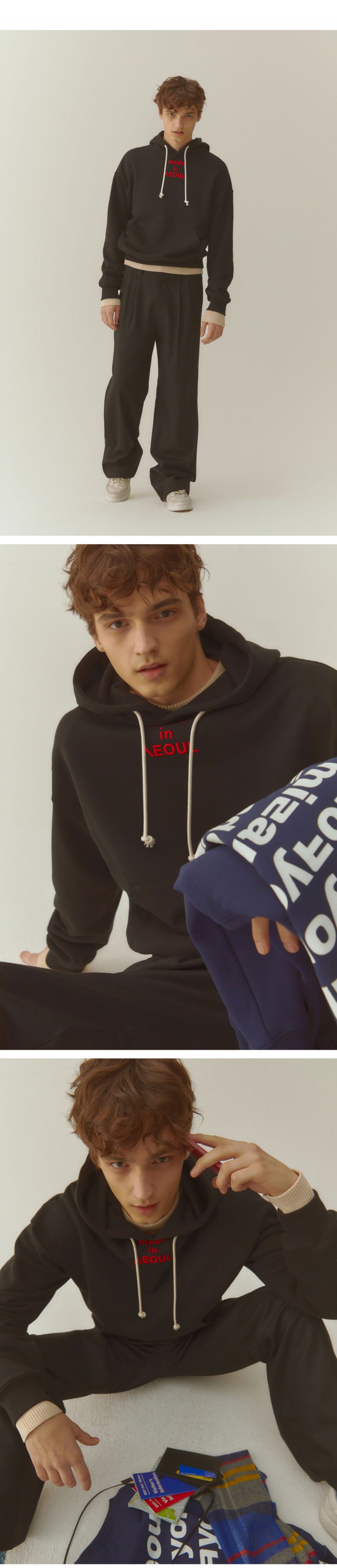 MUSINSA | NOHANT OVERSIZED MADE IN SEOUL HOODIE BLACK
