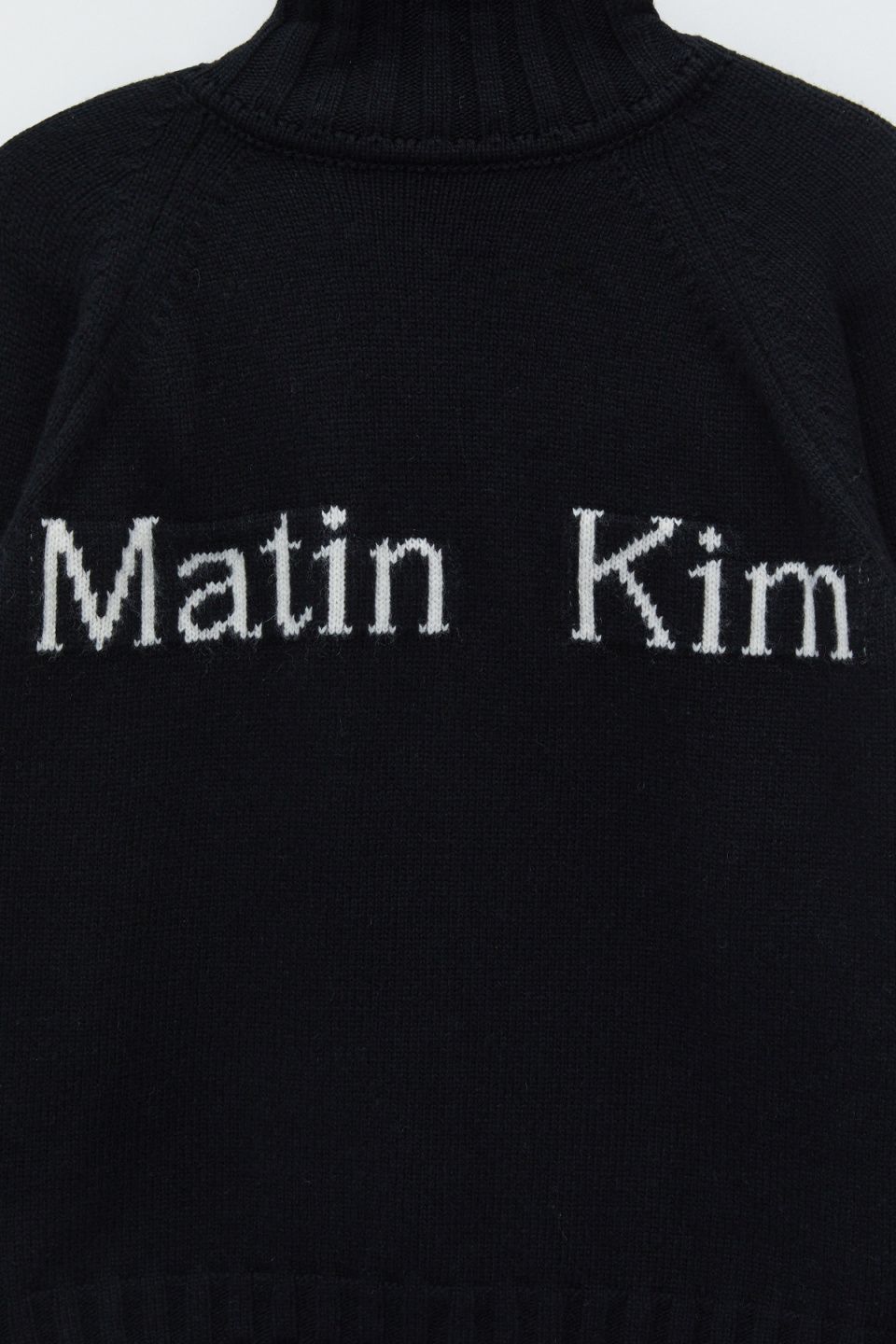 Matin Kim ブラック ジップアップジャケット MUSINSA公式 | MATIN KIM SPELL POINT KNIT ZIP UP IN BLACK