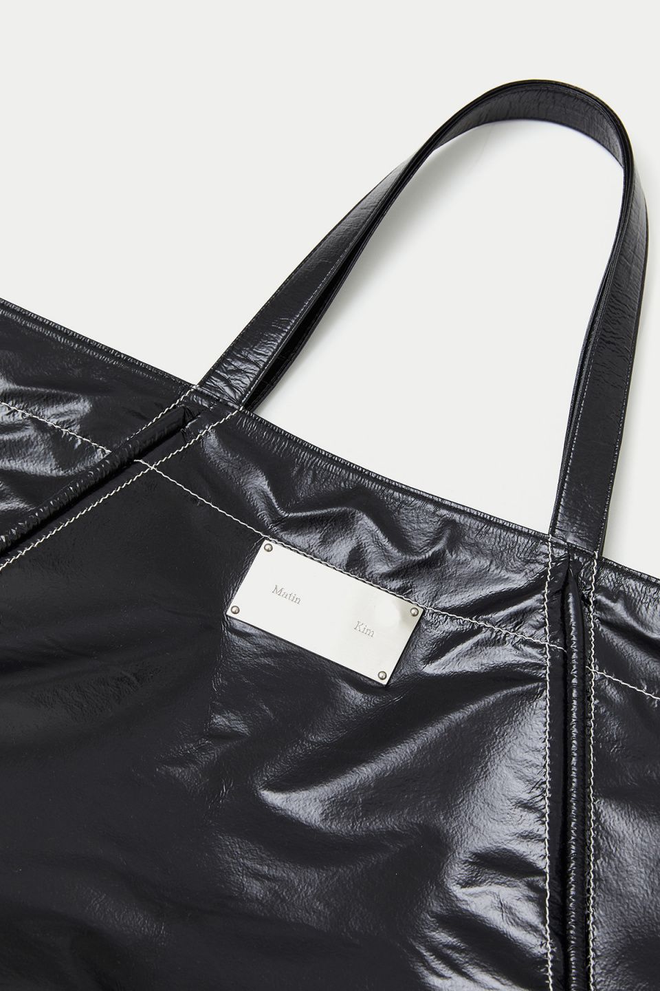 MUSINSA公式 | MATIN KIM BIG COATING TOTE BAG IN BLACK