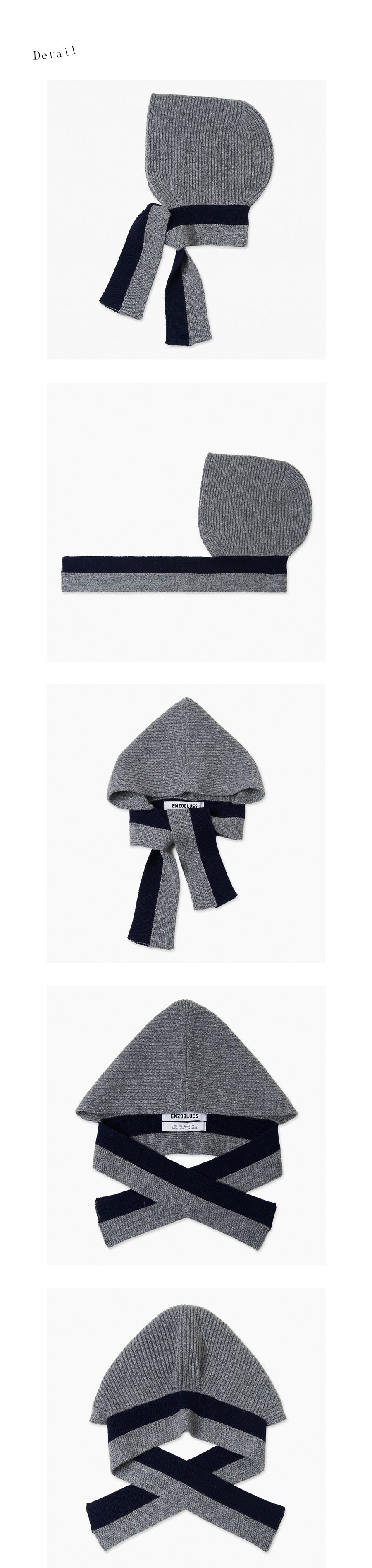 MUSINSA公式 | ENZO BLUES バラクラバマフラー (スティールグレー