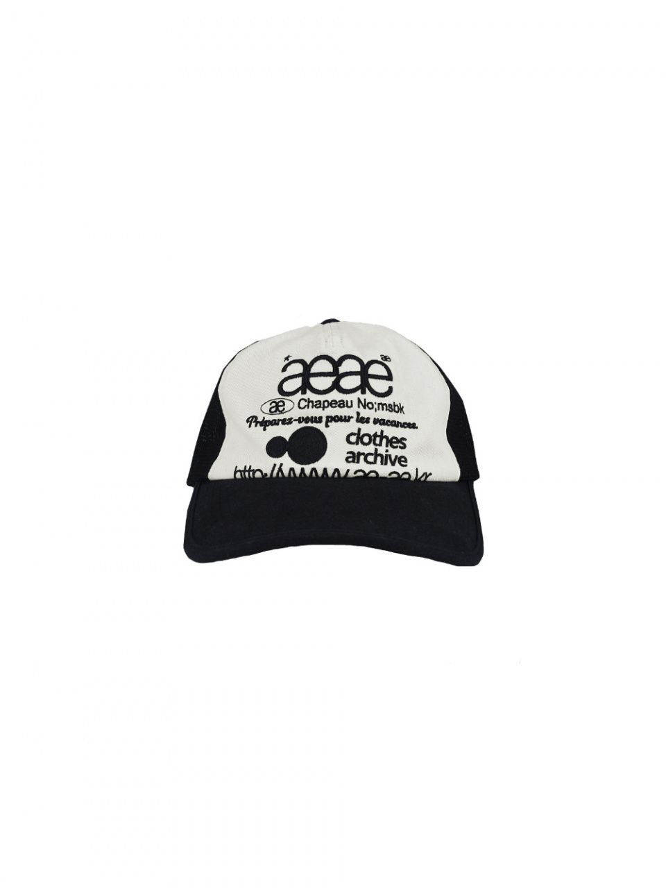 MUSINSA公式 | AEAE Web Logo Mesh Cap [Black]