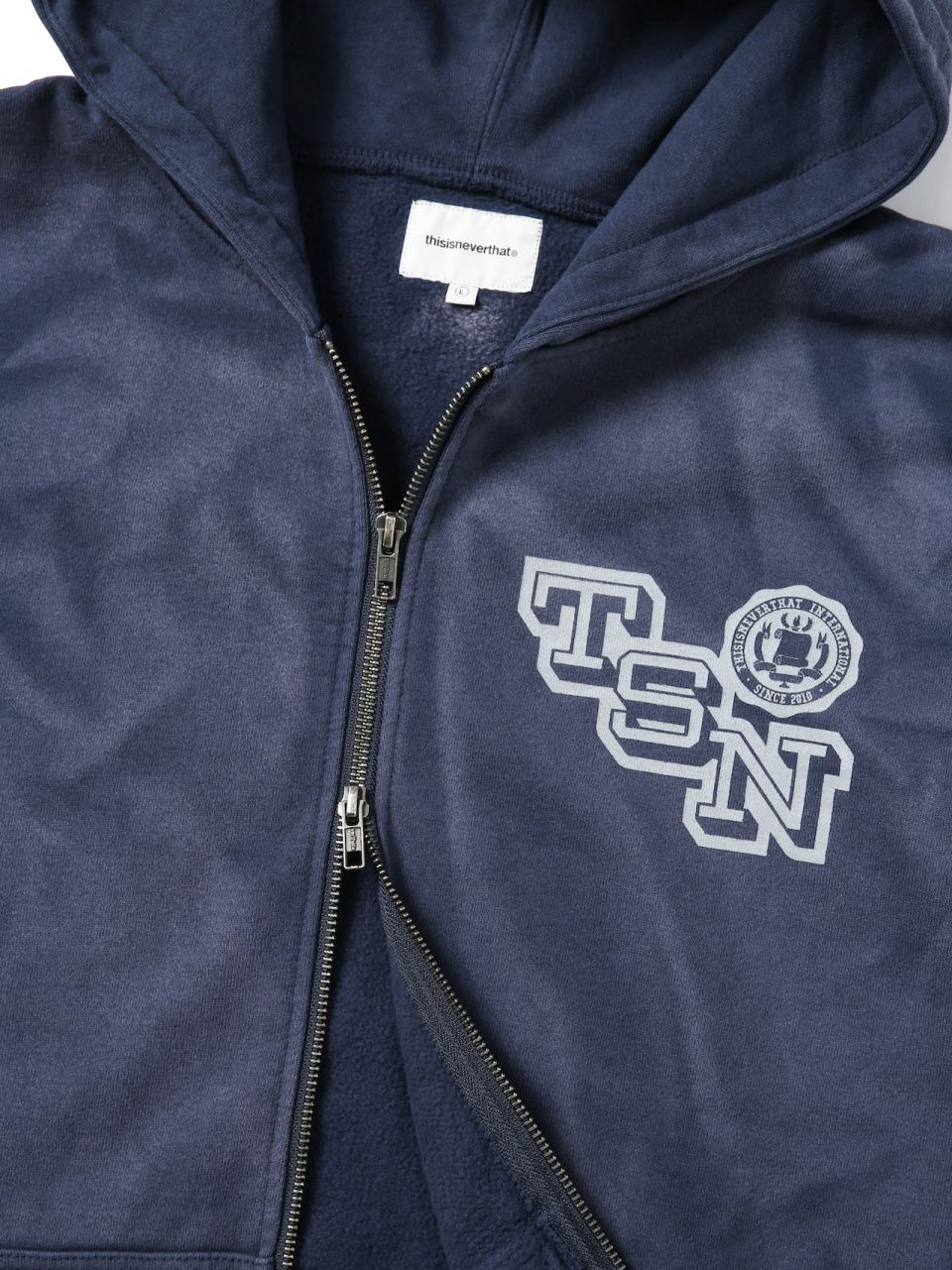MUSINSA公式 | thisisneverthat Faded Zip Up Hoodie Navy