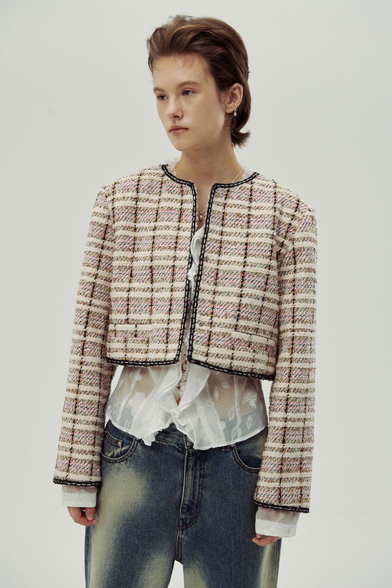 Fatale Tweed Trucker Jacket