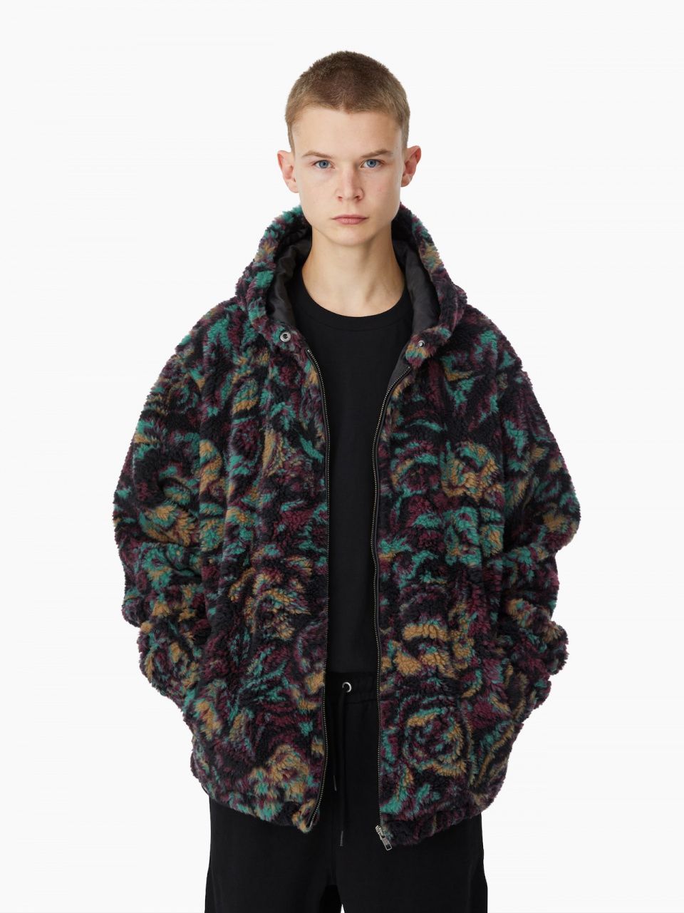 MUSINSA公式 | thisisneverthat Floral Faux Fur Jacket Multi