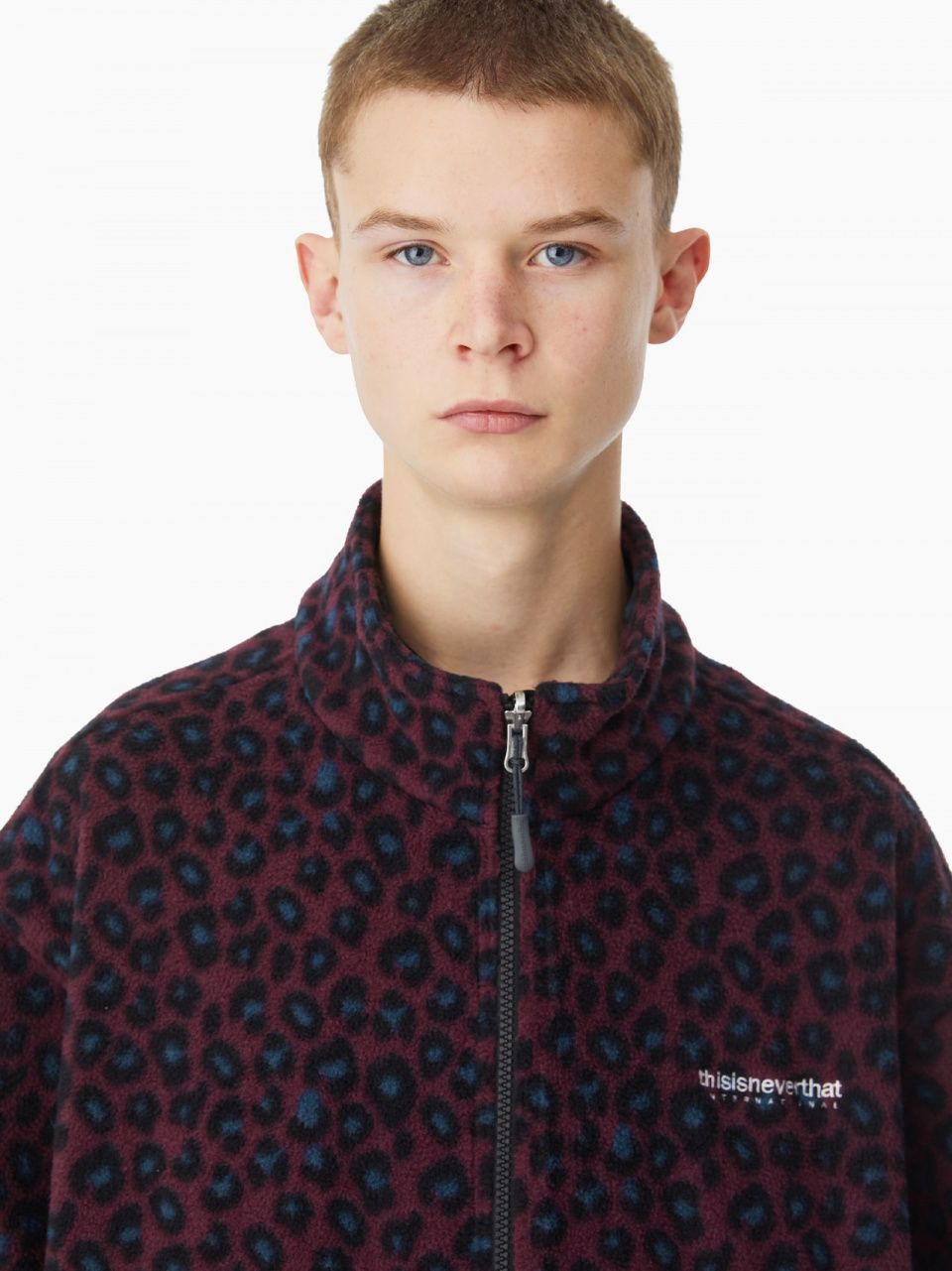 thisisneverthat フリース　XL MUSINSA公式 | thisisneverthat INTL. Fleece Jacket Leopard Burgundy