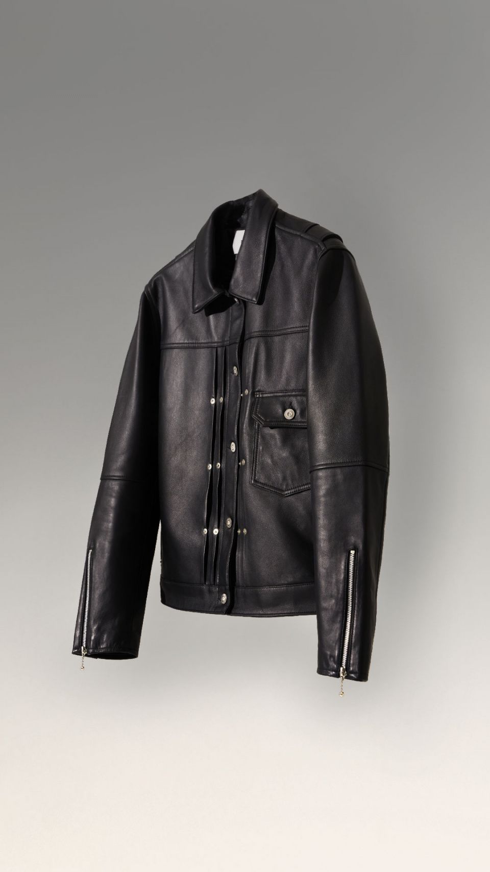 MUSINSA公式 | SSRL Lambskin leather trucker jacket