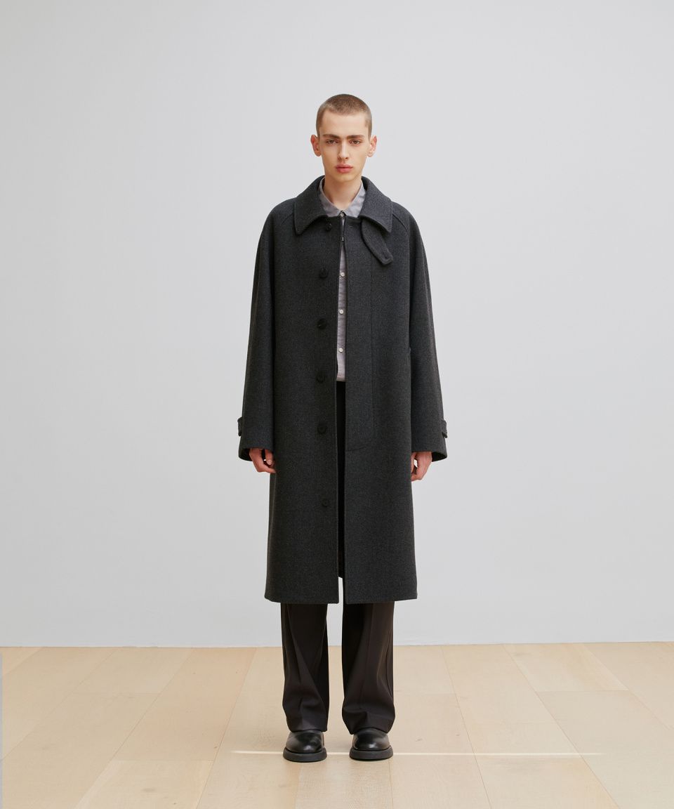 MUSINSA | ANOTHER OFFICE Legacy Cashmere Balmacaan Coat (Heather