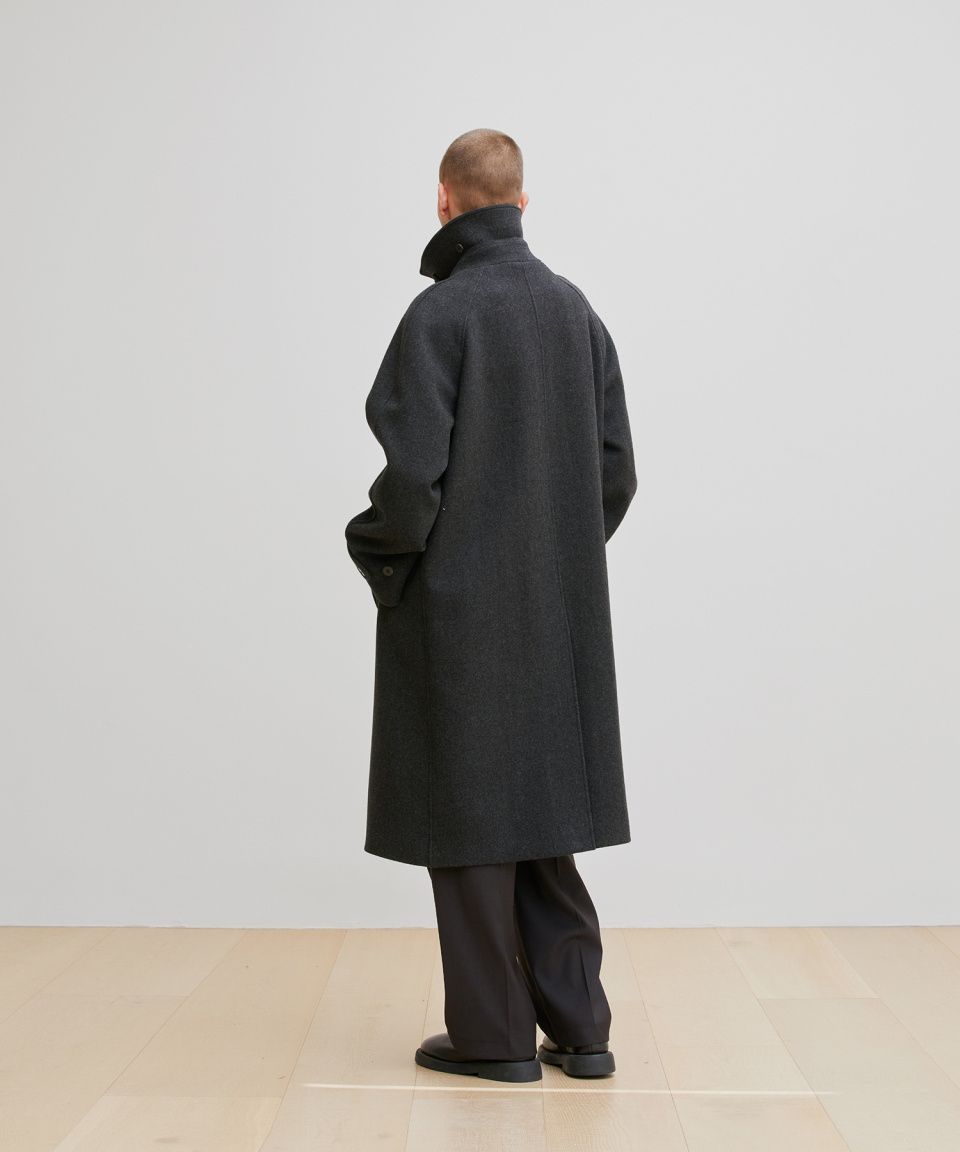 MUSINSA | ANOTHER OFFICE Legacy Cashmere Balmacaan Coat (Heather