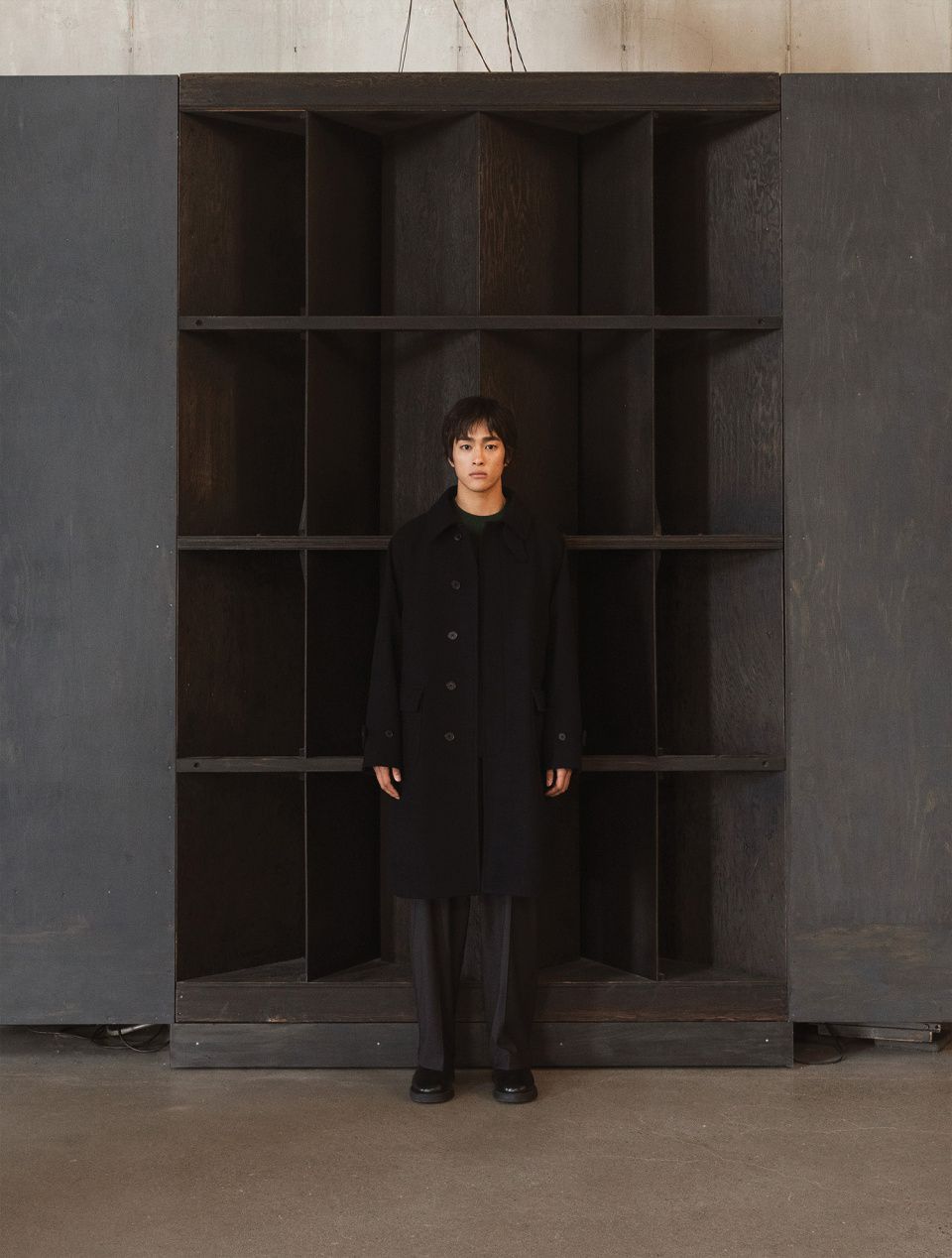 ANOTHER OFFICE Voyager Balmacaan Coat 2紺 ANOTHER OFFICE Voyager Balmacaan Coat 2紺