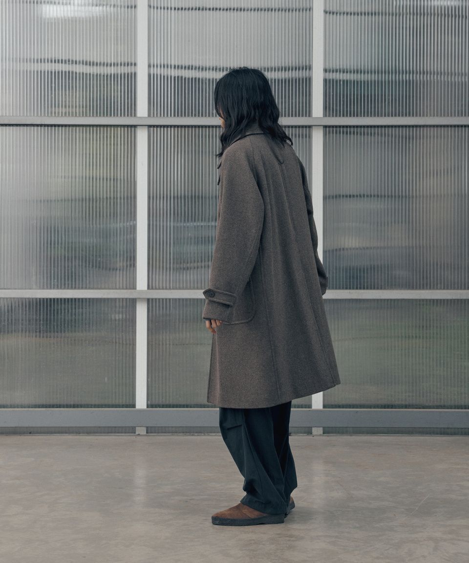 어나더 오피스(ANOTHER OFFICE) Voyager Balmacaan Coat (Mink
