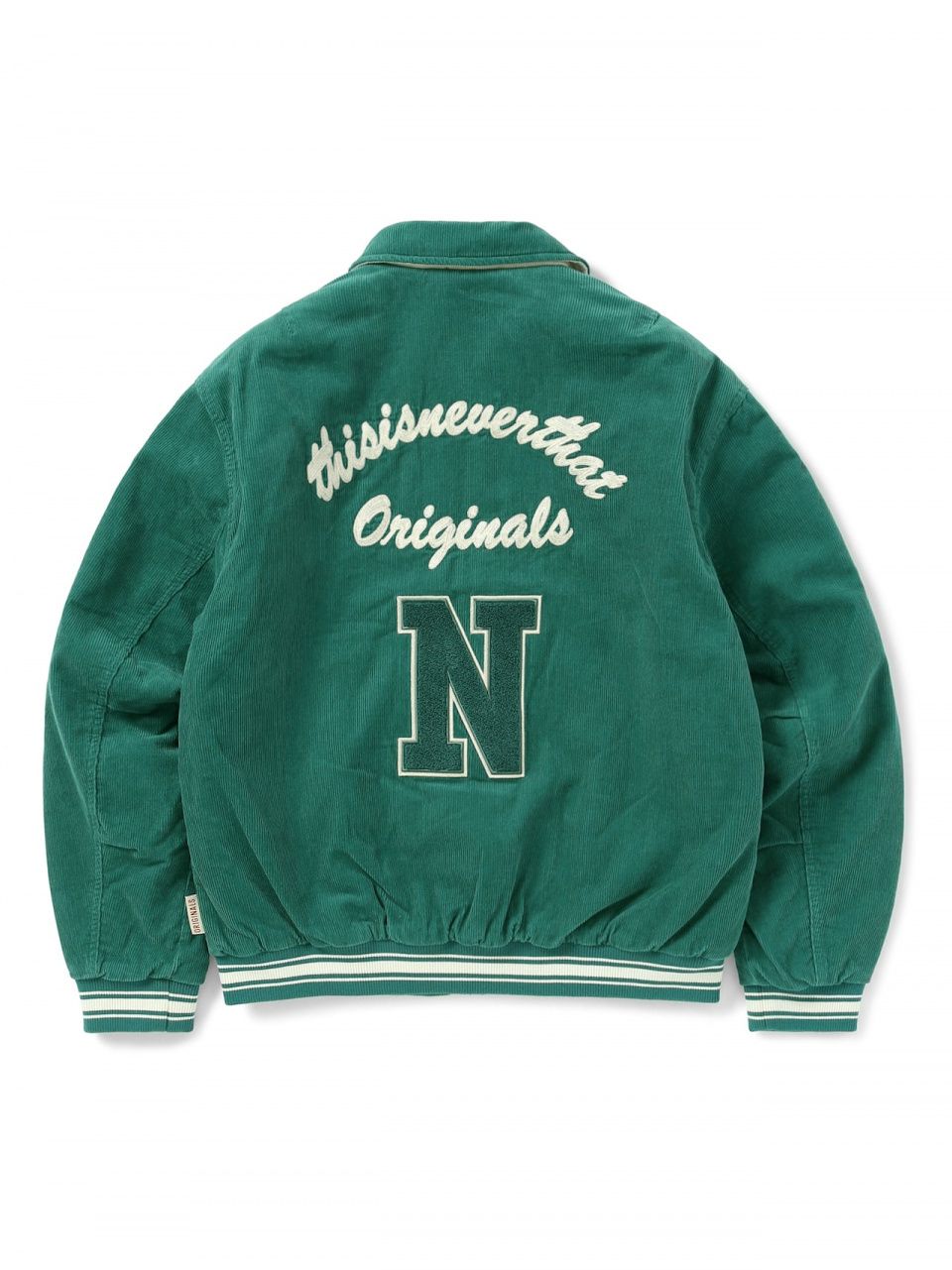 MUSINSA | thisisneverthat Originals Corduroy Varsity Jacket Green