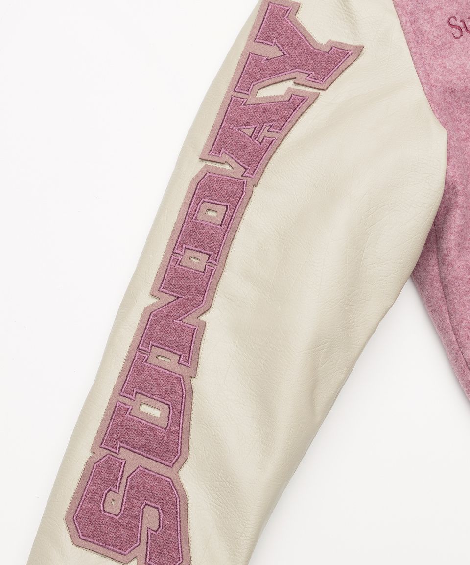 MUSINSA公式 | SUNDAY FRUIT MARKET SUNDAY VARSITY JACKET PINK